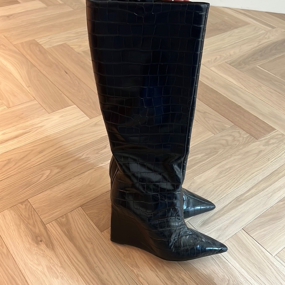 Schutz wedge high boots